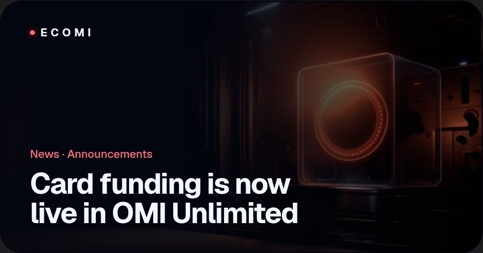 Card funding is now live in OMI Unlimited